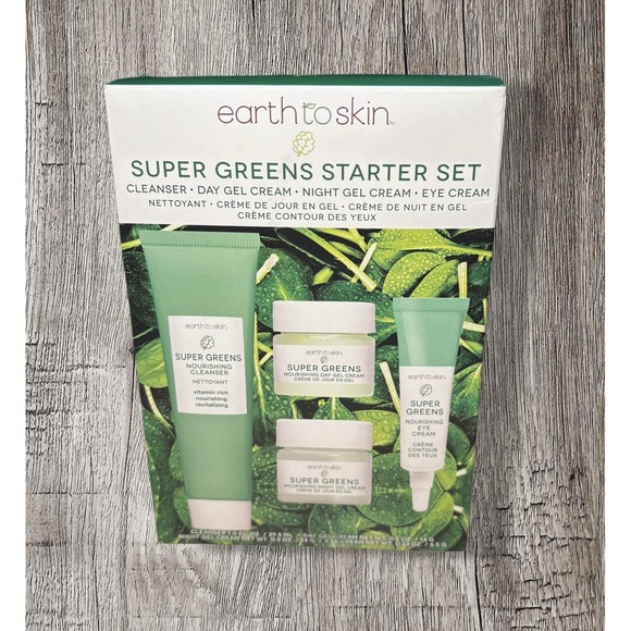 Earth To Skin Super Green Starter Set Cleanser, Gel Day, Gel Night, Eye cream - Picture 1 of 2
